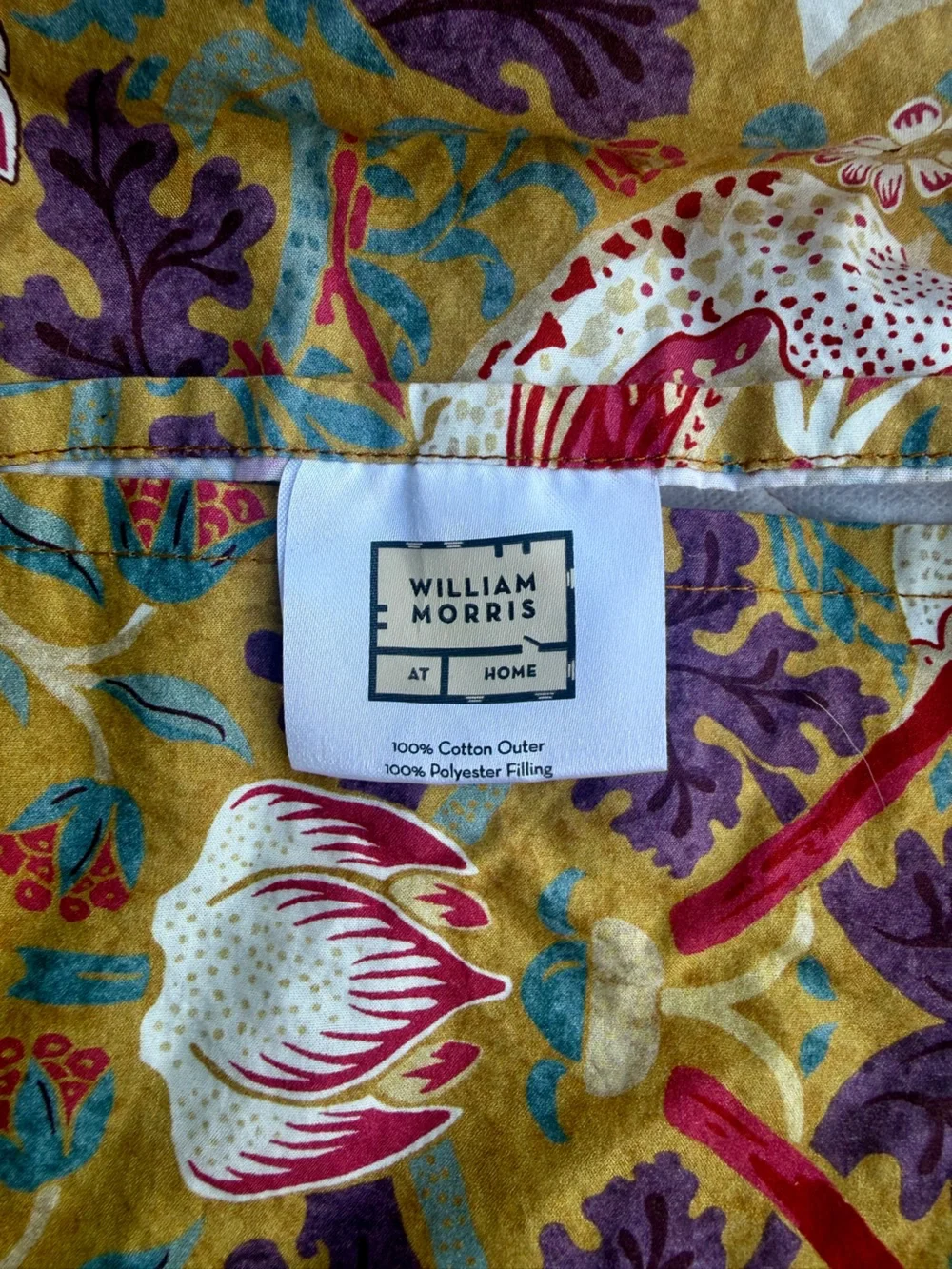 William Morris Pillowcase Shams (set of 2) Strawberry Thief - Standard
